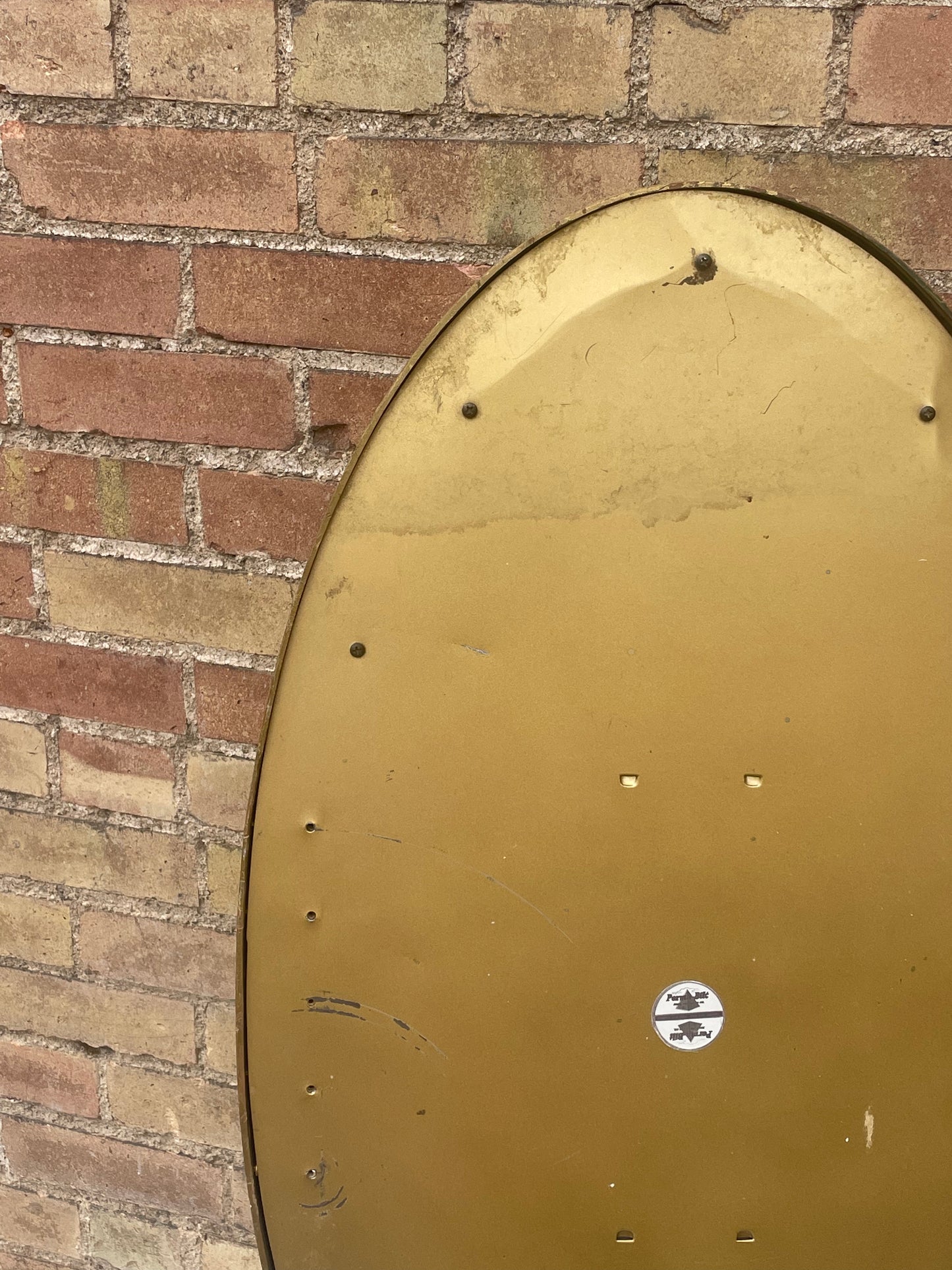 Ornate Golden Oval Mirror & Stand