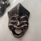 Pair of Sculpted Ceramic Joker Theater Masks