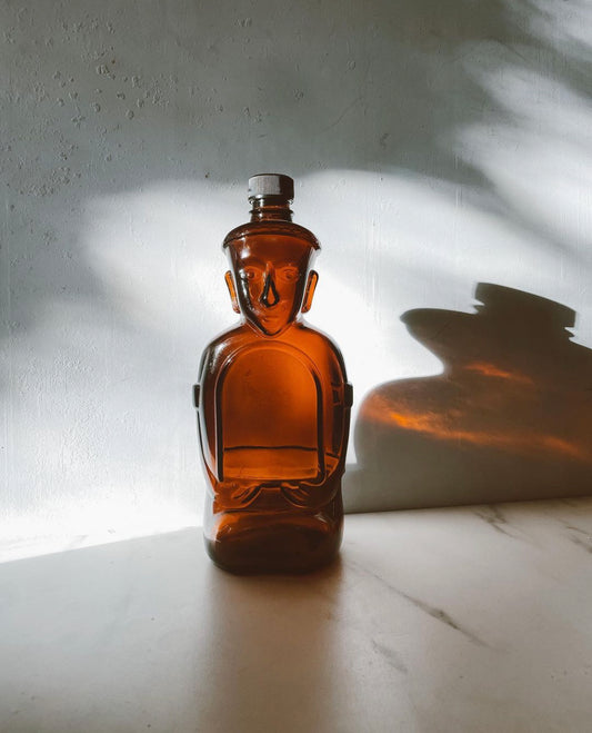 Vintage Glass Kahlua Bottle, perfect for homemade Kahlua or vanilla extract