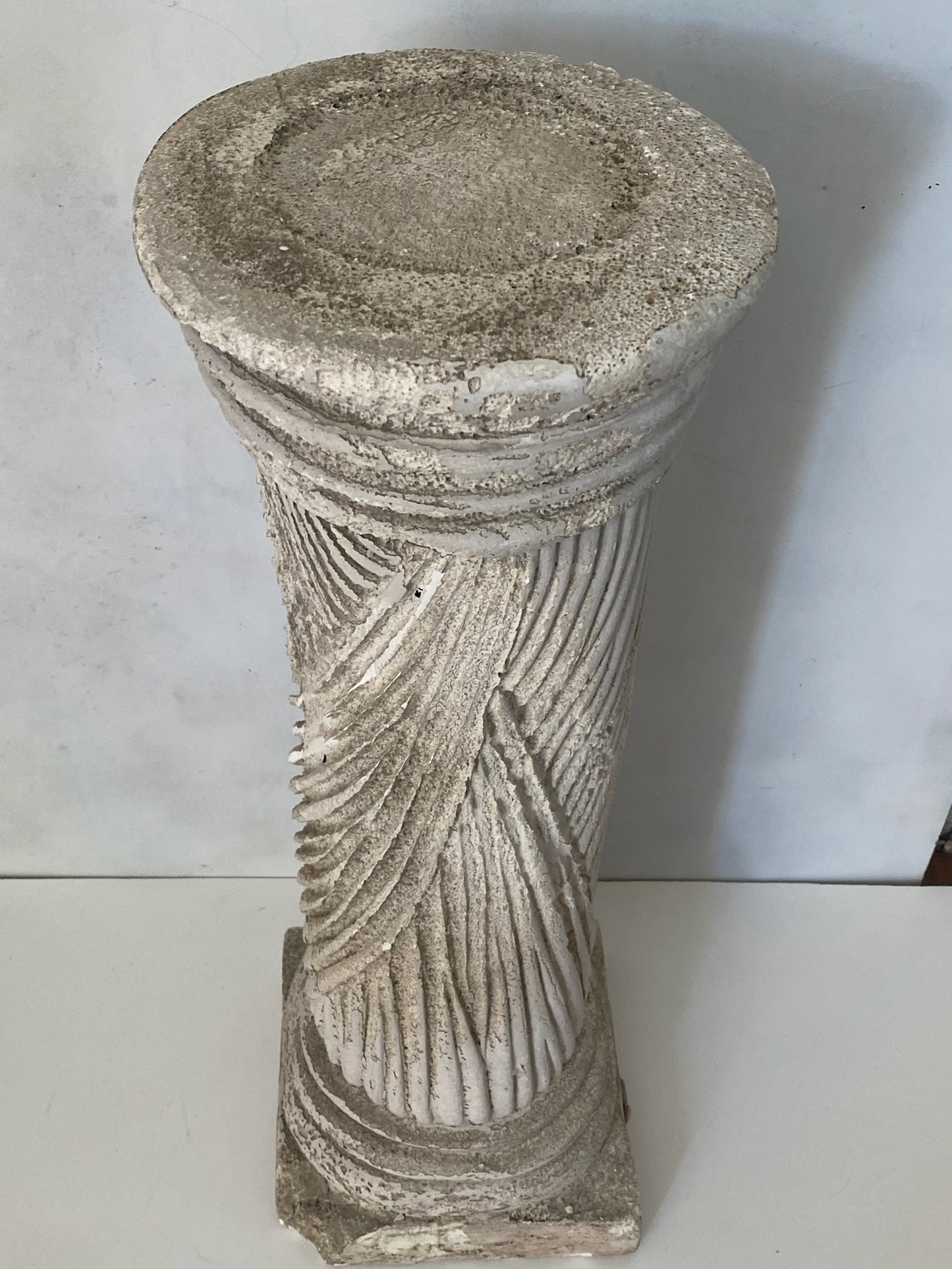 Large Plaster Greek Column Pedestal