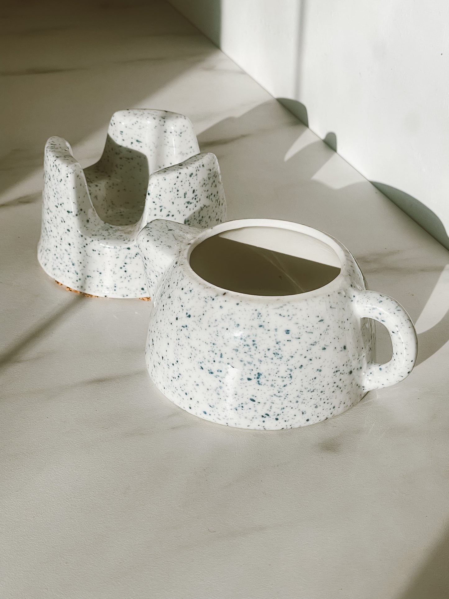 Speckled Gray Teapot Oil Warmer