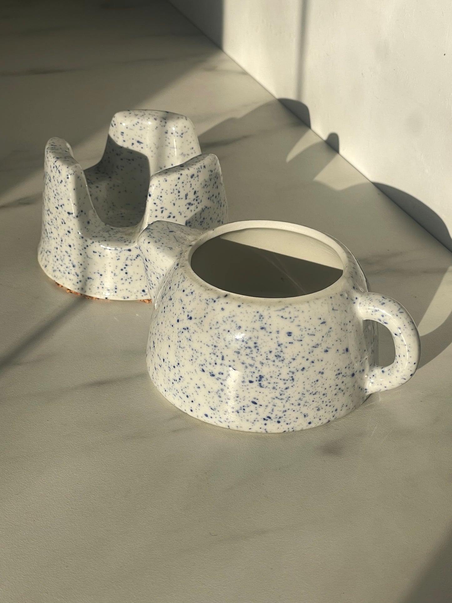 Speckled Gray Teapot Oil Warmer