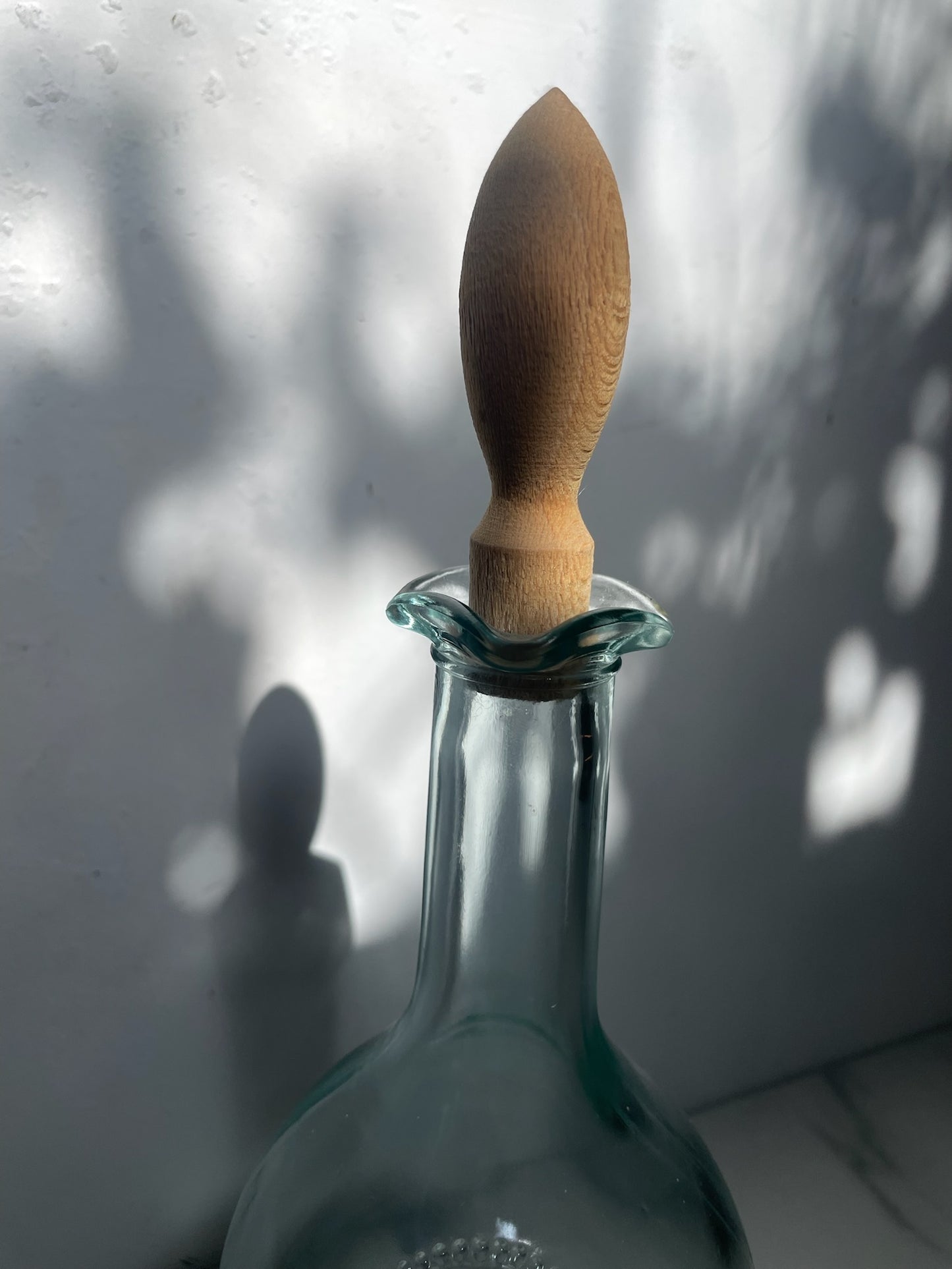 Vintage Italian Mod Def Bamfi Glass Bottle with wood cork