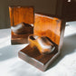 Handmade Solid Wood Dutch Clog Shoe Bookends