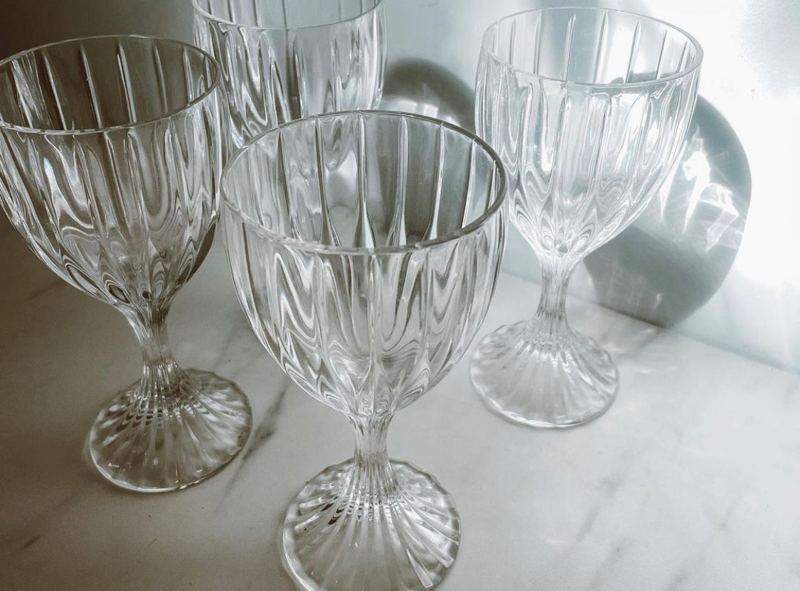 Vintage Mikasa popular Park Lane Crystal Wine Glasses / Set of 4