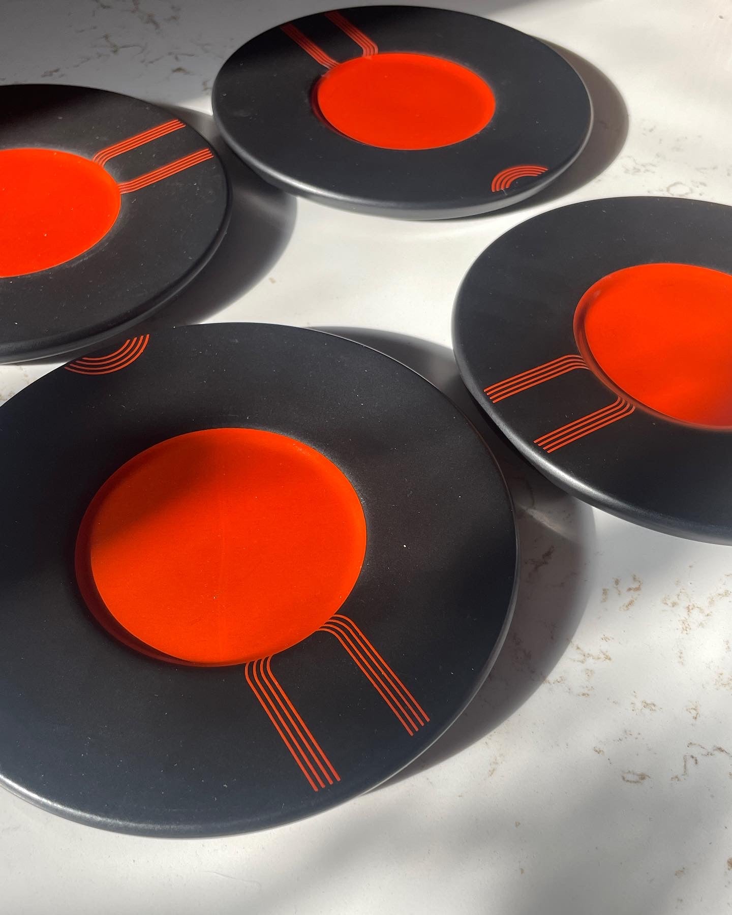 Vintage Ikea Record Player Appetizer Plates