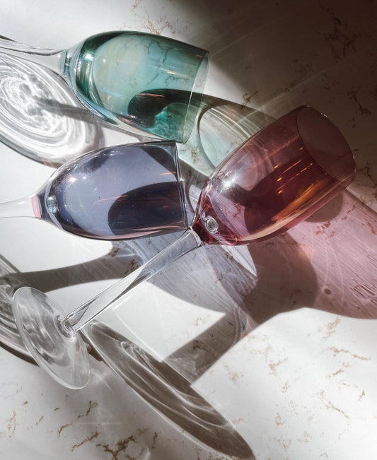 Trio of Gemstone Occasion Stemware