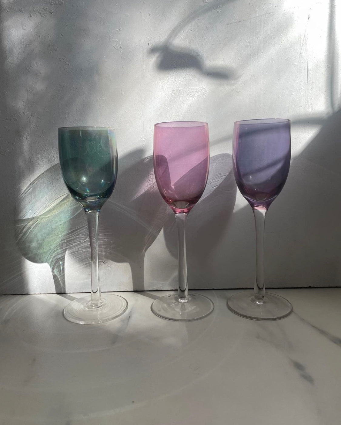 Trio of Gemstone Occasion Stemware