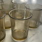 Vintage Brown Woven Texture Tumbler Glasses by Crisa  - set of 8