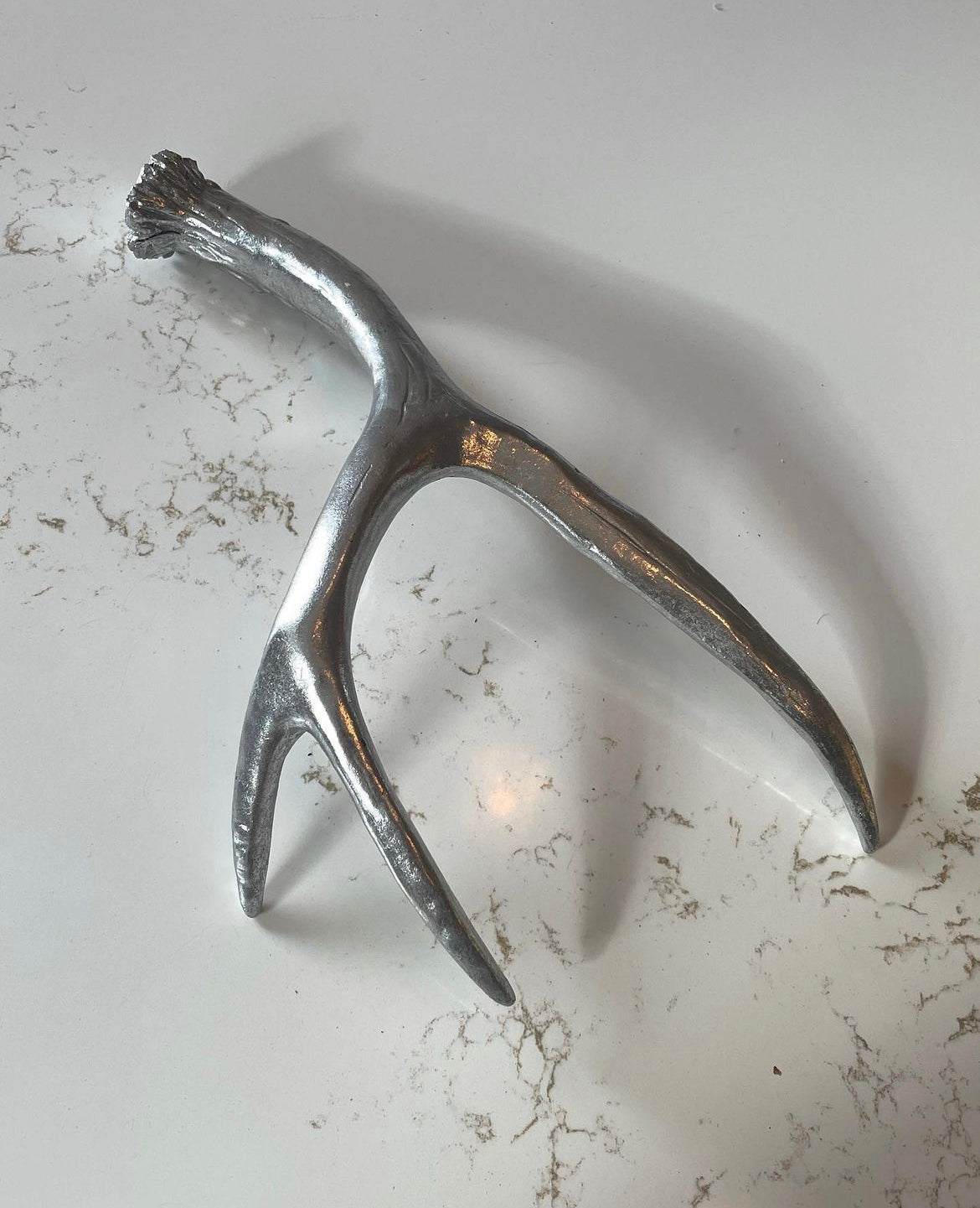 Silver Reindeer Horn