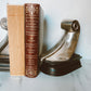 Silver Feather Scroll Heavy Bookends