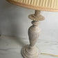 Polished White Metal Podium Lamp