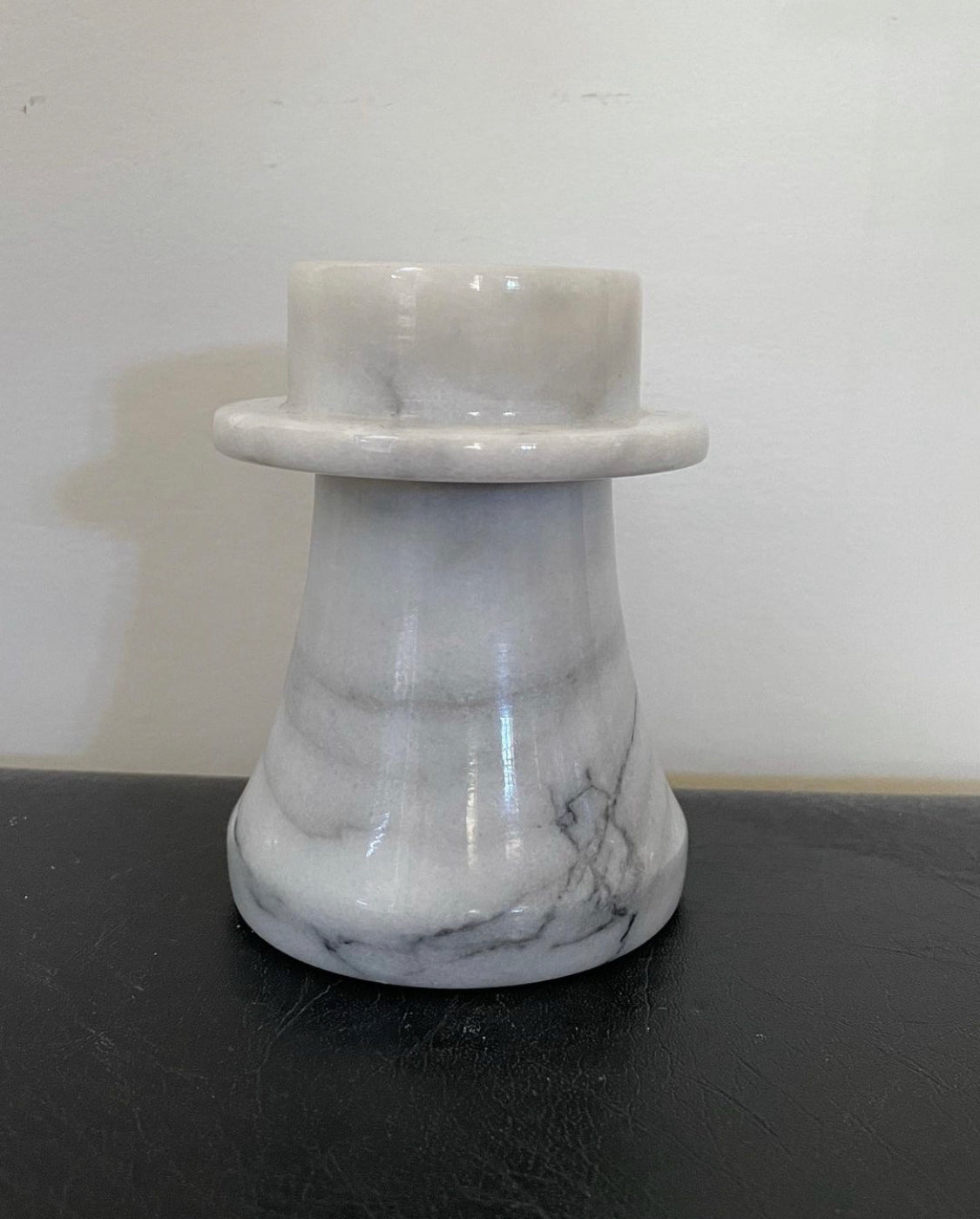 Gray Marble Tea Light Candle Holder