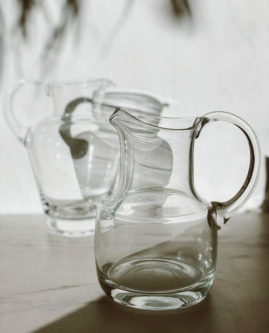 Glass Pitcher Hand Crafted in Romania by Danish Design