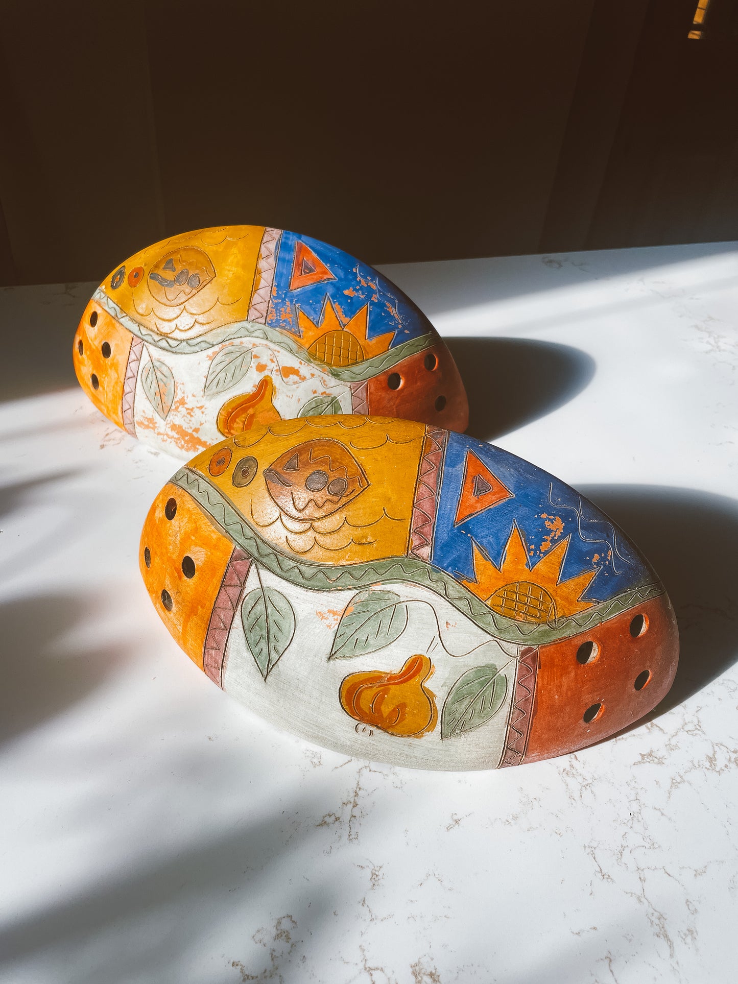 Talavera Harvest Crescent Wall Planters