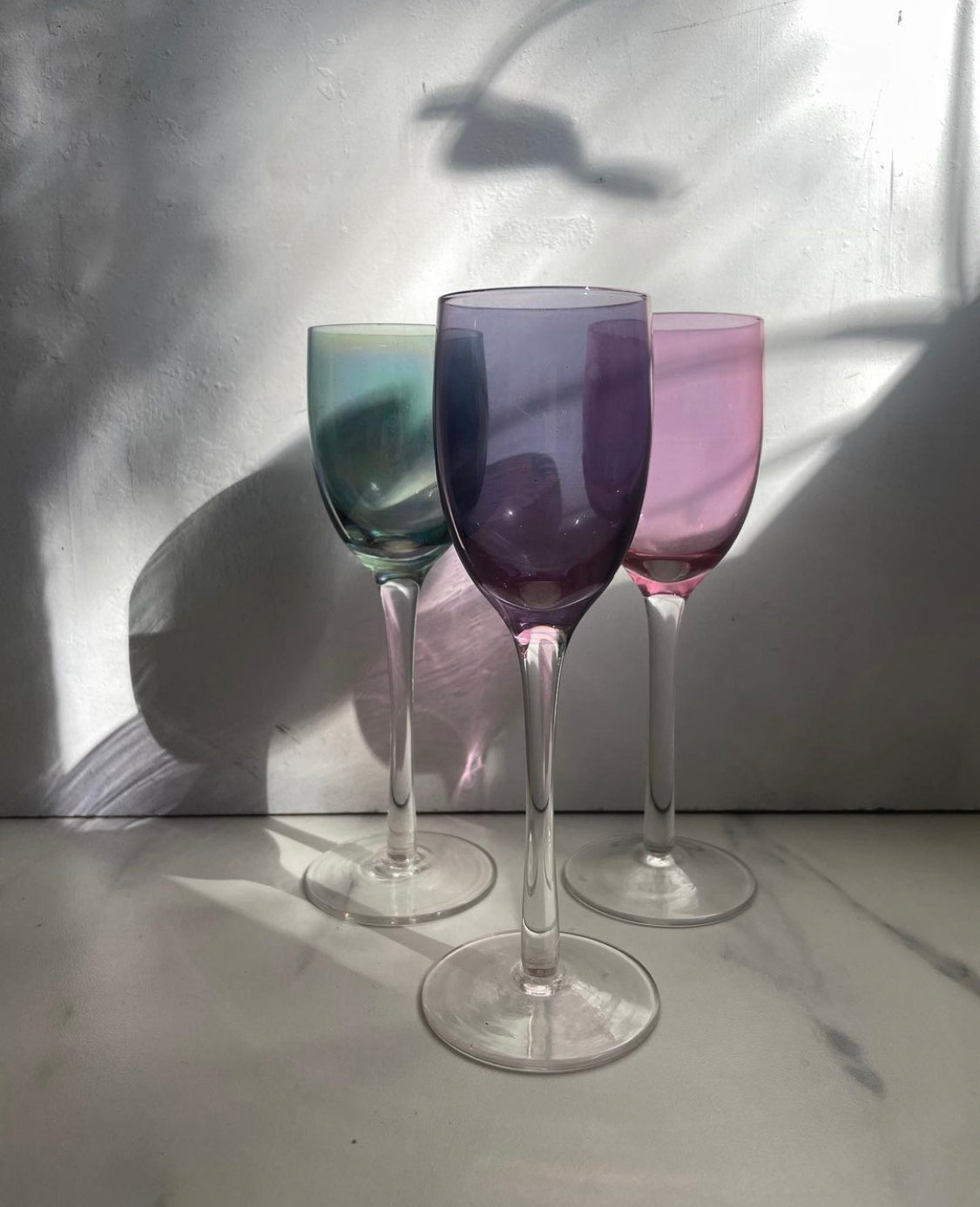 Trio of Gemstone Occasion Stemware