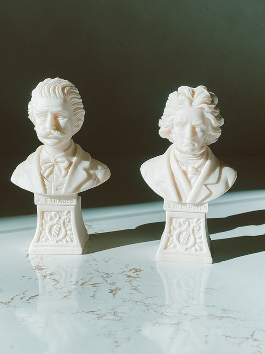 French Beethoven & Strauss Mini-Busts