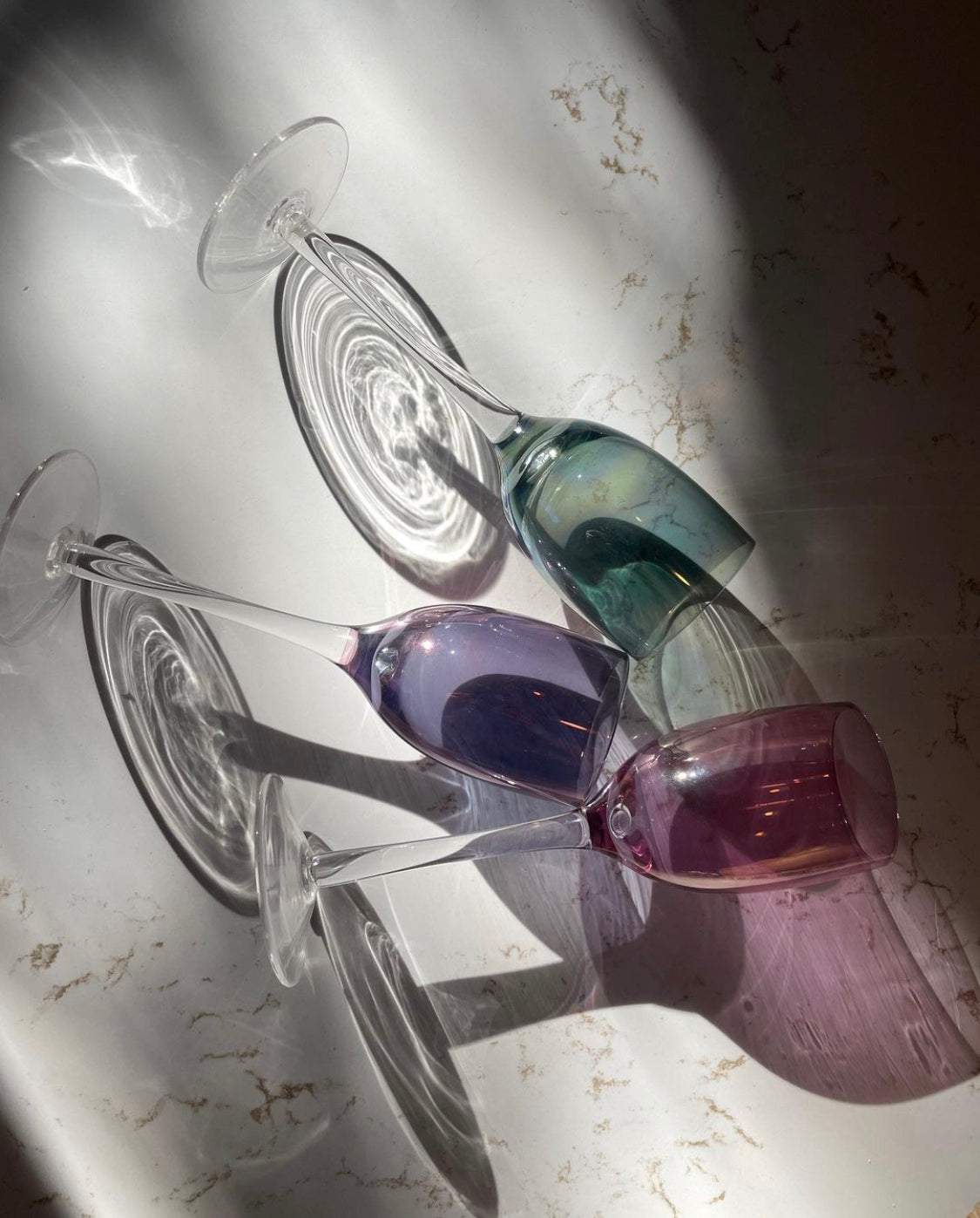 Trio of Gemstone Occasion Stemware