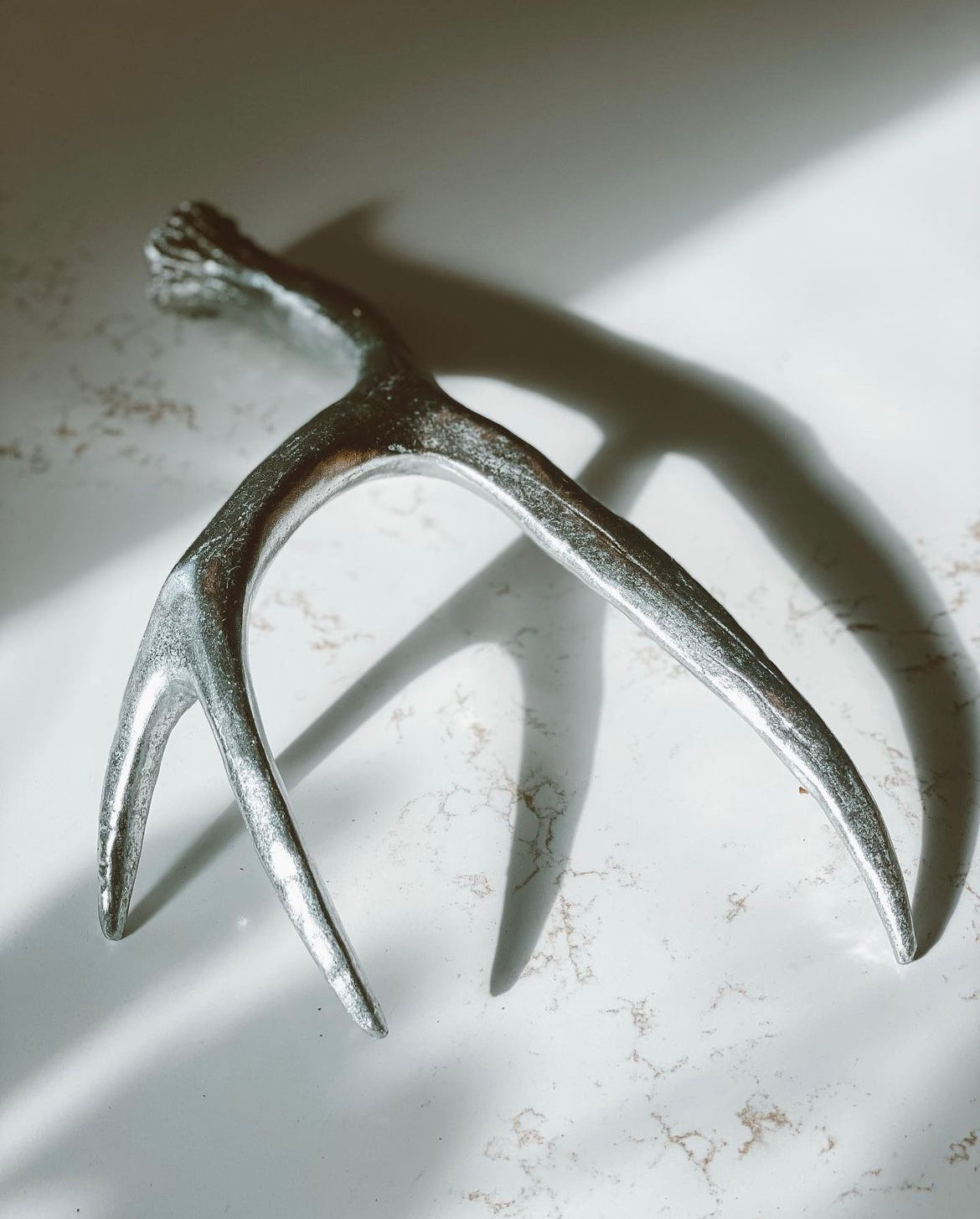 Silver Reindeer Horn