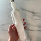 60s White Glass Grecian Avon Body Oil Bottle