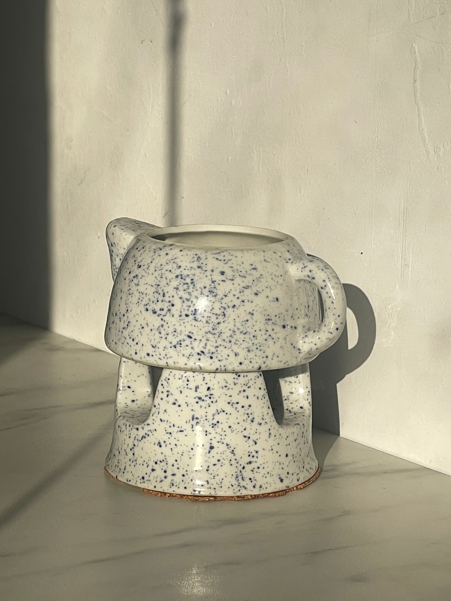 Speckled Gray Teapot Oil Warmer